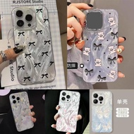 TECNO SPARK GO 2024 SPARK 20 20C Ribbon Butterfly Cat Bear Laser Water Waves Phone Case