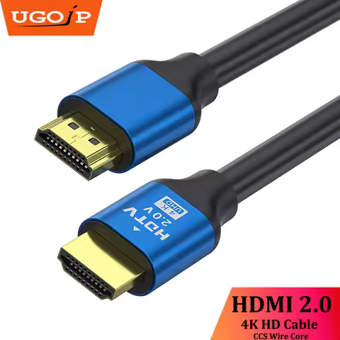 UGOjP HDMI Cable HDMI-compatible 2.0 4K 60Hz HDTV Cable HDR 3D Effect Video Digital Cable Cord for M