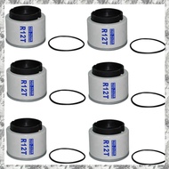 6 Pcs R12T Fuel/ Water Separator Filter elements for Racor 140R 120AT S3240 NPT ZG1/4-19 Automotive 