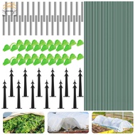 96Pcs Garden Hoops Set for Raised Beds DIY Garden Hoops Frame Flexible Fiberglass Support Hoops 17in
