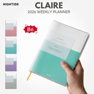 HIGHTIDE 2026 Weekly Planner - B6 Size, CLAIRE Collection (Starts October 2025)