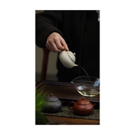 潘壺 白玉段泥 宜興原礦紫砂 小品慢生活 泡茶壺紫砂壺茶具110cc