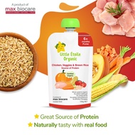LITTLE ETOILE Organic Baby Food Puree Pouch Chicken, Veggies & Brown Rice Rice Flavour