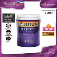 5L JOTUN MAJESTIC TRUE BEAUTY MATT INTERIOR PAINT (0001 WHITE) -CAT AIR CAT DINDING DALAM + 7" ROLLE