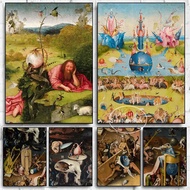 Classical Famous Painting The Garden of Earthly Delight Poster By Bosch Hieronymus Wall Canvas Paint