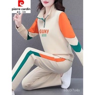 LXPC People love itPierre Cardin（pierre cardin）Women's Cotton Sweater Suit Spring and Autumn New Fashionable Stylish Loo