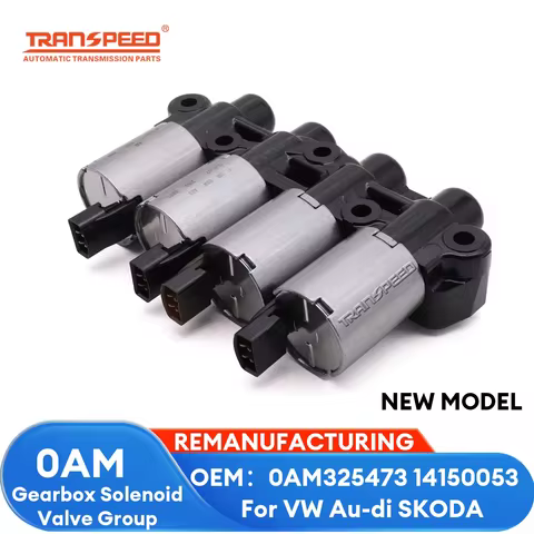 TRANSPEED 0AM DQ200 DSG Auto Transmission 4PCS Solenoid Valve Kit New Version For VW SEAT SKODA DSG 