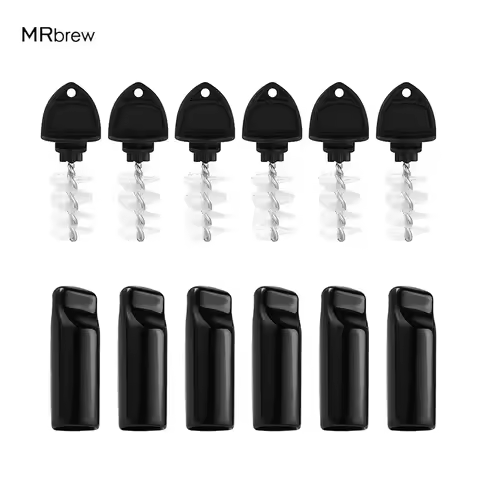 6Pcs Draft Beer Faucet Cap & Beer Tap Brush,Beer Tap Cover,Beer Plugs Tap Cleaner,Beer Tap Soother,B