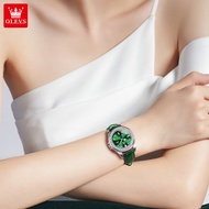 นาฬิกาข้อมือผู้หญิง Olevs 9945 ปี 2025 นาฬิกาข้อมือสตรีระดับไฮเอนด์แบบน้ำหนักเบา นาฬิกาข้อมือสีชมพู