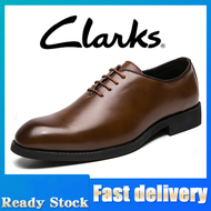 Clarks สําหรับรองเท้าผู้ชาย บุรุษชุด Conwell Cap รองเท้าหนังที่สะดวกสบาย