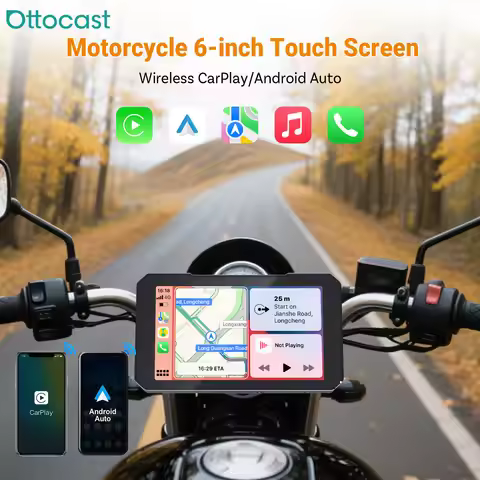 Ottocast Express C6 Motorcycle Touch Screen 6 Inches Wireless CarPlay Android Auto Waterproof GPS Wa