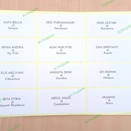 Cetak Print Label Nama Undangan/ Nama Tamu