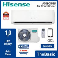 HISENSE 1.0HP AirCond R32 Inverter / Non Inverter Air Conditioner ( AI09CBGS / AN09CBG )