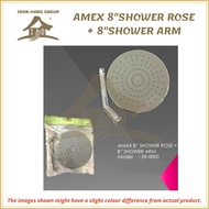 AMEX 8"SHOWER ROSE + 8"SHOWER ARM / HOS MANDI