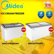 SYK Midea MDRZ458FZG01Y MDRZ577FEG01Y Ice Cream Freezer Frozen Snack Freezer Peti Sejuk Beku Aiskrim