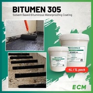 ​[PREMIUM QUALITY] BITUMEN 305 (1L/4L) Industrial Grade Solvent-Based Bitumen Primer, Fast Drying, A