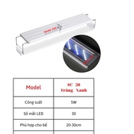 Đèn Led bể cá Jeneca SC-20 SC-30 SC-40 SC-50 SC-60 màu trắng/ trắng xanh Đèn Led kẹp thành bể cá siê