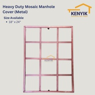 Heavy Duty Mosaic Manhole Cover (Metal) 18" x 24"