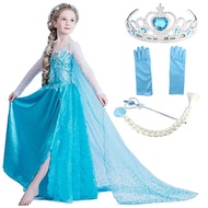 Disney Frozen Elsa Dresses Princess Anna Elsa Dress Elza Costumes for Girls Party Vestidos Kids Girl