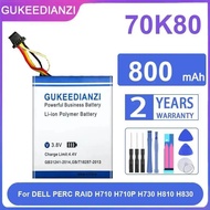 Premium Replacement 800Mah Laptop Battery 70K80 For Dell Perc Raid H710 H710P H730 H810 H830