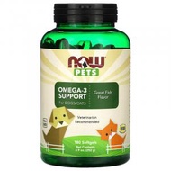 NOW Foods - 寵物貓狗專用魚油 Omega-3 180 粒 (貓狗心血管保健)