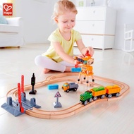 Hape-Crossing & Crane Set (3Y+) Wooden Toys Train-E3732