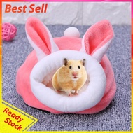 Plush Hamster Bed House Soft Plush Bed Round Pet Bed for Chinchilla rabbit Small Animals Winter Warm