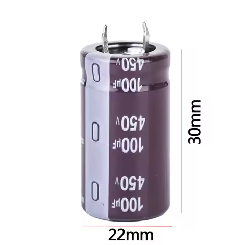 450V100UF Volume 22x30mm Aluminum Electrolytic Capacitor 450v 100uf 100MFD 100mf 220mf 450wv 450vdc 