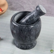 【In stock】Natural Marble Stone Garlic Press Stone Mortar Household Meshed Garlic Device Garlic Mashed Garlic Garlic Press Mashing/Mortar and pestle stone pounder / Lesung Batu / Gr