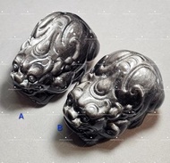 全新 天然水晶 銀曜石 大號 貔貅 擺件 家居 辦公室 風水 Natural Crystal Silver Obsidian Silver Sheen Obsidian Pixiu
