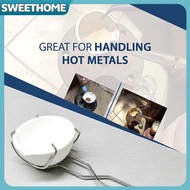 SWEETHOME 25.5CM Stainless Steel Crucible Tong Crucible Clamp Crucible Pliers White Gold Bowl Meltin