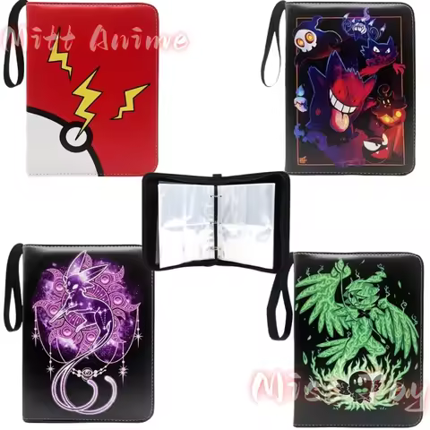 Anime Card Pack Booklet Pokemon Anime 4/9Palace Grids Pocket Binder Tcg Card Album Collector’S Folde
