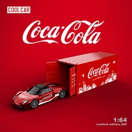 CoolCar 1/64 diecast, Coke 918 Spyder with Container