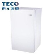 TECO 東元 【R1091W】 99公升 透明門置物棚 庫內LED燈照明 單門小冰箱