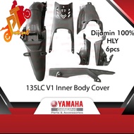 LC 135 V1 Inner Ori Cover set Hitam V1 LC135 6pcs HLY Original HLD