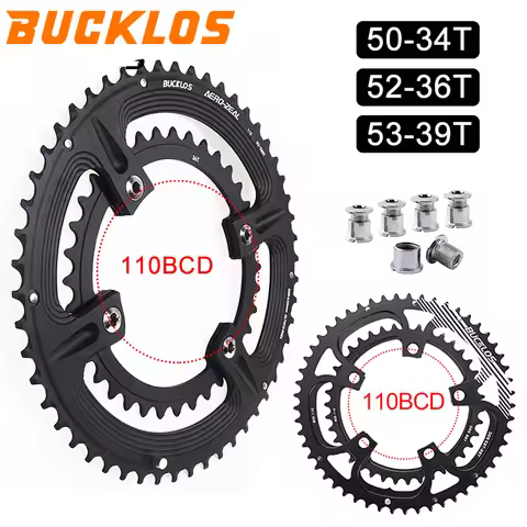 BUCKLOS 110 BCD Chainring for R7000 R8000 R9000 Road Bike Chainring 50-34T 52-36T 53-39T Double Spee