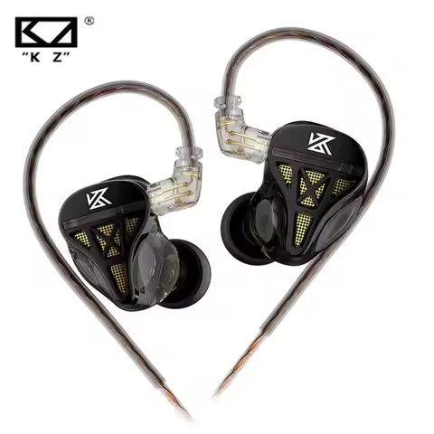 KZ DQS Bass Earbuds In Ear Monitor Earphones Headphones Sport Noise Cancelling HIFI Headset 2PIN Cab