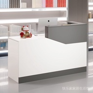 Cashier counter for clothing store, simple cashier table, front desk for commercial reception, beaut