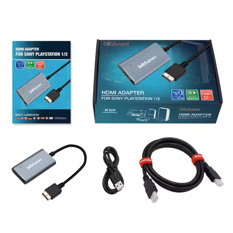 PS1 PS2 HDMI HD Video Converter PS2 with RGB YPbPr Switch to TV Adapter