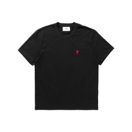 AMI PARIS Small Red Ami De Coeur Tee Black (SS22)
