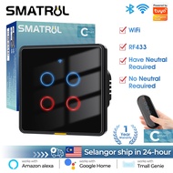 SMATRUL WiFi Smart Wall Switch +433 RF  - Compatible with Google Home & Amazon Alexa tmall genie天猫精灵