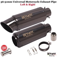 51mm Universal Motorcycle Left &amp; Right GP Exhaust Pipe Black Muffler escape moto DB Killer For Yamaha Honda KTM Kawa