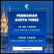 Simcard Eropa 4G Sim Card Europe Schengen Provider Three 3 Uk Best