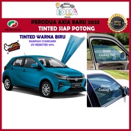 Perodua Axia Baru 2023 TINTED CROMAX BIRU/Blue Tinted/Tinted Kereta /Car Window Film/2PLY UV Film_Si