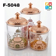 PP acrylic jar 1 set 3pc F-5048
