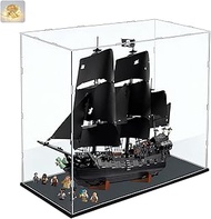 Thickened Clear Acrylic Display Case for Lego 10365 Captain Jack Sparrow's Pirate Ship Collectibles,