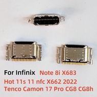 5-20Pcs USB Charging Port Dock Socket Plug Charger Connector For Infinix Hot 11s 11 nfc X662 2022 No