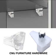 White/Clear Plastic Shelf Support Stud Pin Furniture Wardrobe Shelve Bracket / Menampung Keping Perabot Almari