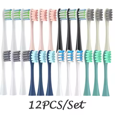 12PCS Vacuum Sealed Packed Replacement Brush Heads for Oclean X PRO/ Z1/ F1/ One/ Air 2 /SE Soft DuP