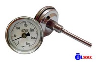 【溫度小子】OWB-002雙金屬溫度計 T型 溫度計 測溫棒 感溫棒